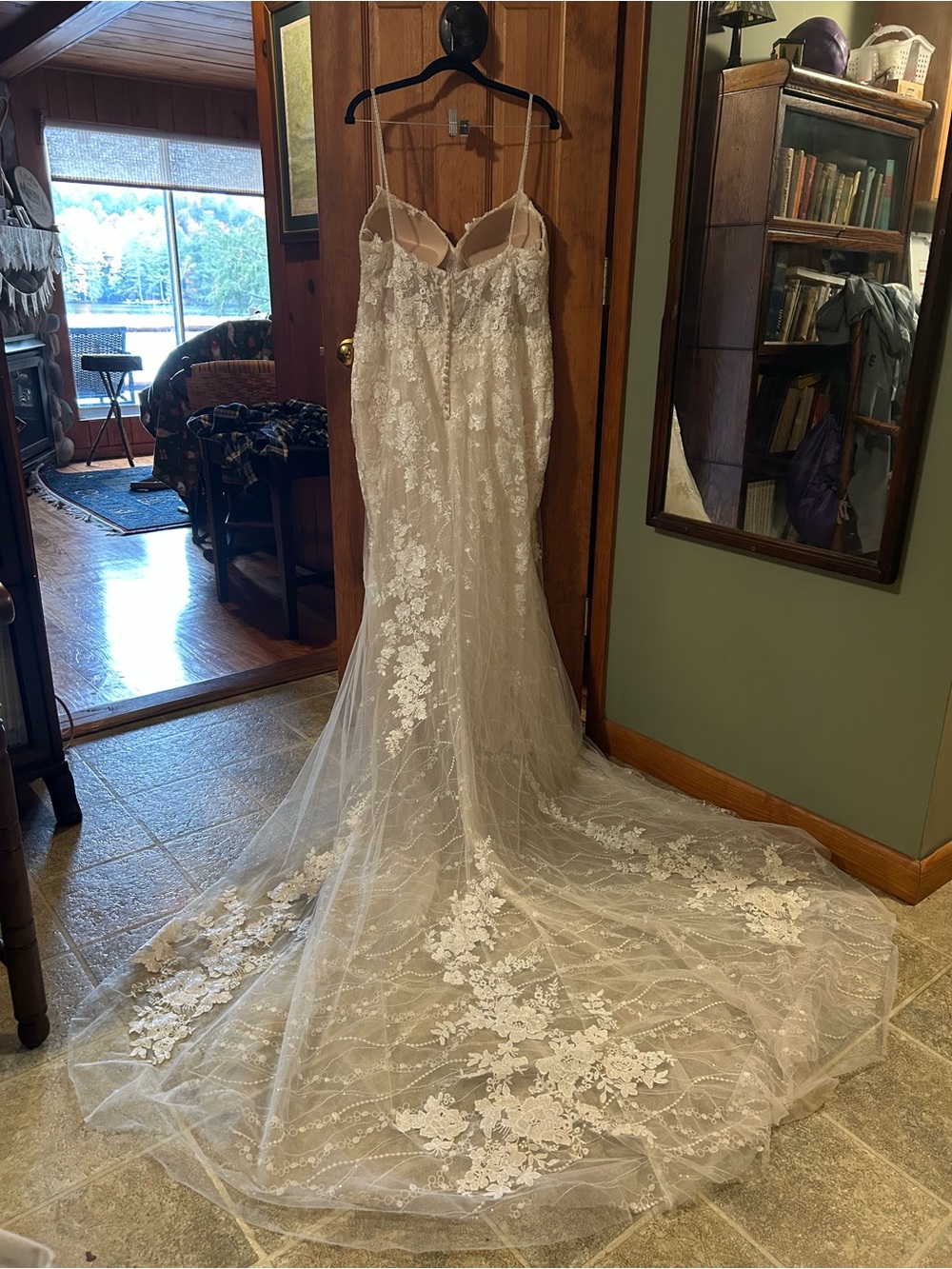 Bridal Lace Appliqué Tulle Gown - Ivory
